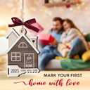 First Home Ornament 2025 - House Warming Gifts New Home 2025, New House Gift for Couple, Him Her, Housewarming Gift Ideas for Newhouse Owners, Wooden Ornaments for Christmas Tree Decorations