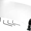 Motoforti 37cm Clear Lens Motorcycle Windshield, Adjustable Clip Wind Deflector Windshield Extension Universal Fit for Most Motorcycles & Scooters