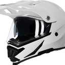 TRIANGLE Dual Sport Motorcycle Helmet Dirt Bike Helmets ATV Full Face Helmet for Adults Men with Internal Sunshield DOT Approved, M