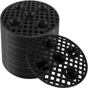 30 PCS 8 Inch Plant Level Pot Elevator, Heavy Duty Round Plastic Saucer Riser Run off Tray Big Potted Stand for Indoor, Deck Floor Protector for Garden Flowers Plants