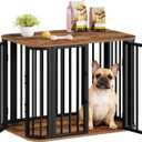 Hzuaneri 31.5'' M Dog Crate Furniture, Wooden Dog Kennel Indoor Dogs Cage