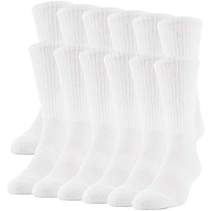 Gildan Men's Performance Crew Socks, 12 Pairs