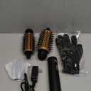 3 in 1 Rotating Hair Dryer Brush Spinning with Detachable Brush(2" & 1.5"),Negative Ionic Brush Blow Dryer 100-120V,3 Heats and 2 Speeds Rotating Hot Air Brush for Curling,Straight,Drying