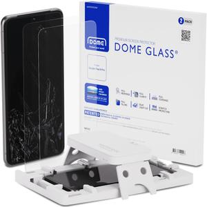 Whitestone DOME GLASS [Perfect Full Coverage] Tempered Glass Screen Protector for Google Pixel 8 Pro with UV lamp [2Pack]