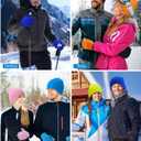 32 Pcs Winter Beanie Bulk and Gloves Set Knit Hat Touchscreen Gloves for Men Women Beanie Hat Stretchy Glove (Bright Colors)