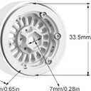 CNC 1.3" Beadlock Wheel Rim for SCX24 1/24 TRX4M Ascent18 1/18 RC Crawler Aluminium Upgrade Part (Silver)