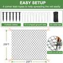 DQS Bird Netting for Garden Protection - 25x25ft Poultry Netting for Chicken Coop, 1 Mesh Heavy Duty Garden Net, Fruit Tree Netting for Blueberry Bushes, Vegetable Against Squirrels, Deer