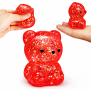 ZTATU Gummy Bear Squishy Fidget Toys (1PCS) Stress Balls for Adults Sugar Stress BallSensory Toys Squishy Ball, Stress Relief Toy Squeeze Ball Party Favors for Kids, Easter Basket Stuffers (Red)