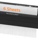 Small Paper Shredder for Home, 6 Sheet Strip Cut Paper Shredder Without Basket,Portable Shredder Extendable Arm Design with Overheat Protection for Home Office (11.69*4.29*2.28inch)