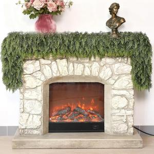 Real Touch Cedar Garland Artificial Realistic Christmas Garlands Faux Green Cedar Fake Pine Needles Garland for Mantle Indoor Home Holiday Pine Garlands Christmas Decorations Outdoor Xmas (6FT)