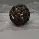 Everydecor Metal Decorative Sphere for Home Decor - Decorative Balls for Shelves, Centerpiece Bowls, Bookshelf - Decoration Orbs Accents for Living Room, Bedroom - Antique Brown Shelf Spheres (4 Inch)