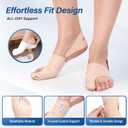 Bunion Corrector for Women & Men Big Toe, Suitable for Mild Hallux Valgus Pain Relief,Correct Toes for Day & Night Support, Fit for wearing with shoes, Bunion Relief Non-Slip,Toe Straightener (Large, Beige)
