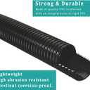 Pond Tubing ID 2" × 50ft Black Corrugated Flexible Pump Hose