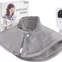 Heating Pad for Neck, [2025 Upgrade] Neck and Shoulders Heating Pads with Deeper Pain Relief, Electric Heating Pad for Back, Christmas Birthday Gifts for Women Men Mom, 22 x 25, Grey