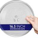 Impresa Replacement Microwave Glass Turntable Plate - Compatible with Panasonic, Kenmore & Sears Models - 16.5-Inch Diameter - Microwave Carousel Turntable