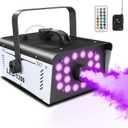Fog Machine Halloween Outdoor 1200W with 18 LED Lights, Smoke Machine Fog with Remote, Perfect for Party, Stage, Wedding, Indoor