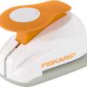 Fiskars Medium Lever Punch, Circle, Plastic, White/Orange