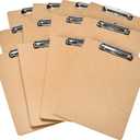 Amazon Basics Hardboard Office Clipboard,Letter Size, 9" x 12.5", 12-Pack, Brown