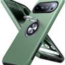 JAME for Google Pixel 10 Case/Pixel 10 Pro Case, Slim Fit Military Grade Shockproof Cover with Metal Ring Holder Stand Kickstand Protective Phone Case for Google Pixel 10/10 Pro 6.3", Alpine Green