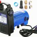 TecHome 1/2 HP Cast Iron Transfer Pump, 120V 1560GPH Water Pump, High Pressure Transfer Pump with Suction Strainer and Brass Connectors.