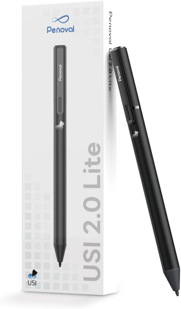 Penoval USI 2.0 Lite Stylus Pen for Some Chromebook Model, 4096 Levels Pressure & Smooth Writing Compatible with Google Pixel Tablet, Amazon Fire Max 11, ASUS Flip CX5/CM3, Lenovo Duet and More