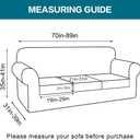 Turquoize 4 Piece Sofa Covers for 3 Cushion Couch Sofa Slipcover Soft Couch Cover for Dogs-Washable Sofa Furniture Cover with 3 Individual Cushion Covers (3 Cushion Sofa, Olive)