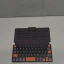 Doohoeek Universal Bluetooth Mini Keyboard, Wireless Compact Keyboard with Orange Navigation Keys & Any-Angle Stand for Android/iOS/Windows, Dual-Device Keypad for Phones/Galaxy Z Fold/iPad Mini