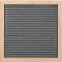 TOPINCN Wood Letter Board with 2 Letter Sets, 10 x 10 Inch Felt Message Display Board, Grey, for Home Office Classroom Decor