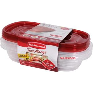 Rubbermaid Take Alongs Rectangle Containers with Lids - 3 CT
