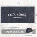 Welcome Mats for Front Door Mats Cute Shoes Take Them Off for Home Entrance with Rubber Backing Mats Heavy Duty Entryway Doormat for Floor Laundry Rooms Mudrooms Garage 47 x 18 Grey