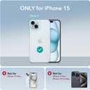 2024 New Upgrade 360 Spin Titanium Magnetic Stand for iPhone 15 Case [16FT Military Grade Shockproof] [Fit for MagSafe] Matte Translucent Slim Kickstand iPhone 15 Phone Cover 6.1'', Black