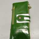 Women's RFID Blocking Wallet Soft Leather Clutch Money Ladies Purse Slim Card Holder Organizer Zip Pocket (3013-Green)