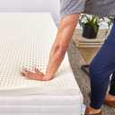 Pure Green Natural Latex Mattress Topper - Soft - 2 Inch - Twin Size (GOLS Certified Organic)