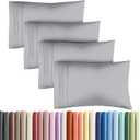 Queen Pillow Cases Set of 4 - Ultra Soft Hotel Quality Pillowcase Covers - Comfy, Cozy & Wrinkle Free - Shrink, Stain & Fade Resistant - Machine Washable Pillow Protectors - 4 Piece Set - Steel Blue