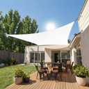Rectangle 8' x 10' White Sun Shade Sail Canopy Awning for Patio Backyard Lawn Garden Outdoor Activities Grade UV Block Mesh Netting, We Can Make Custom Sizes