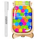 9" Magnetic Reward Jar for Kids with DIY Name, 45 Colorful Smiley Tokens, Behavior Chart for Kids at Home, Classroom Management Tool, Reward Jars for Kids Magnetic