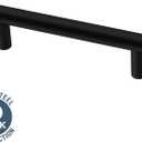 Franklin Brass (10-Pack) Matte Black Cabinet Handles, 3-3/4 Inch Hole Center, Modern Pulls for Drawers, Kitchen Cabinet Door, Dressers | Solid Bar