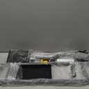 FEED GARDEN Fireplace Tools Set 5 Pieces, 30 Inch Modern Wrought Iron Outdoor Fireplace Accessories Set Long Holder Indoor with Poker, Tongs, Shovel, Brush, Base Black