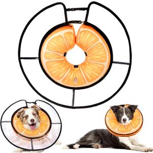 KOOLTAIL Inflatable Dog Cone Collar, Protective Dog Recovery E Collar for Medium Large Dogs After Surgery, Soft Adjustable Dog Neck Donut Cone with Enhanced Anti-Licking Does Not Impede Vision, M+ (Medium(13-15in))