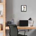 Funny Highland Cow Wall Art Motivational Wall Decor 8x10 Inches, Framed Inspirational Quotes Sports Poster Prints Animal Canvas Pictures for Golf Decor Living Room Office Art