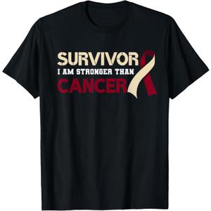 Survivor I'm Stronger Than Oral Head & Neck Cancer Survivor T-Shirt 2 XL 