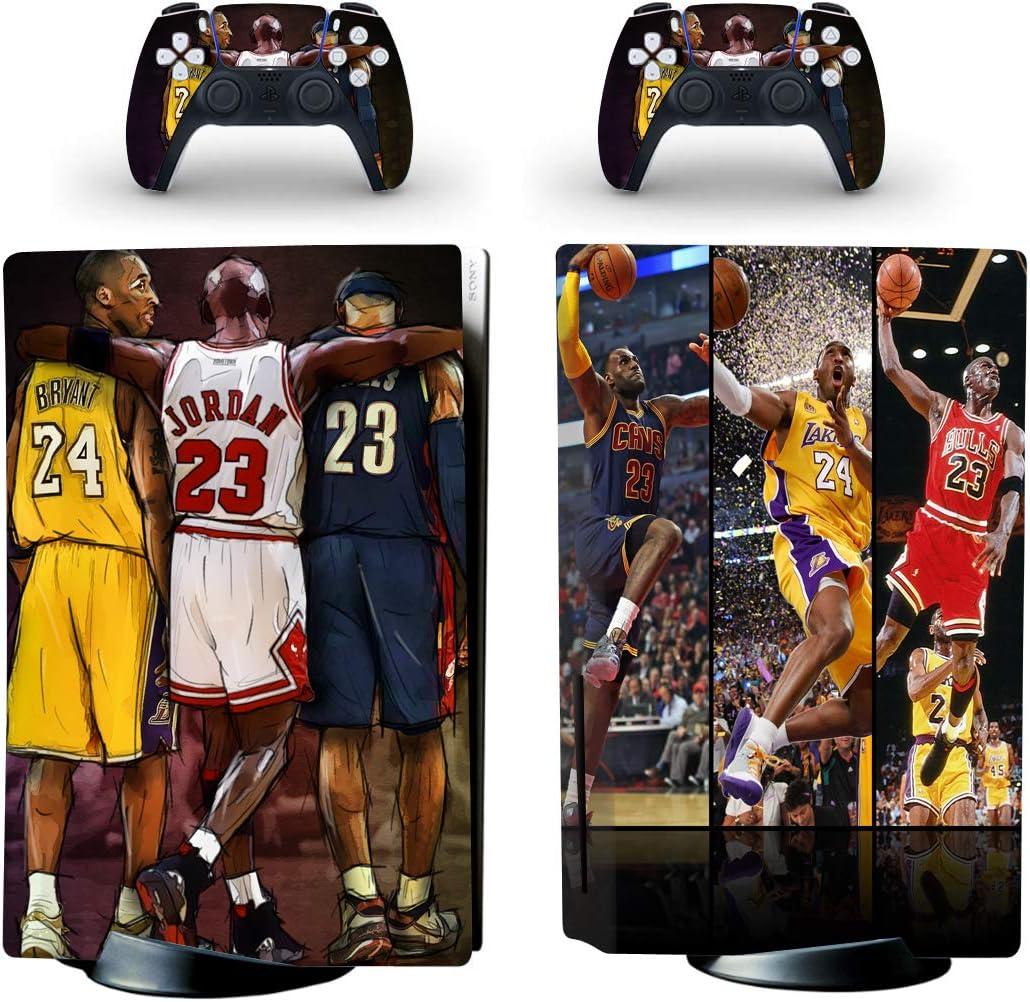 JOCHUI Standard Disc Console Skin Controllers Sticker Decals Compatible with PS5 Console and Controllers Basketball Goat