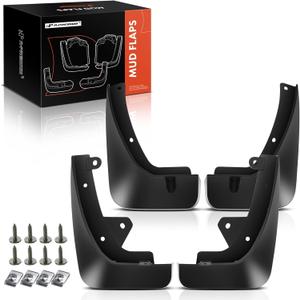 A-Premium Set of 4PCS Mud Flaps Splash Guards Mudguards Mudflaps with Hardware Kits Compatible with Mazda CX-3, 2016-2021, Sport Utility, Black Color, Front and Rear (Driver & Passenger Sides)