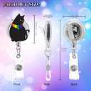 2 x Nurse Badge Reel, LGBT Black Cat with Rainbow Flag Gay Pride, Retractable for Nurse Name Tag Card, Funny Pride LGBTQ Rainbow Nursing Doctor Medical Work Office Alligator Clip