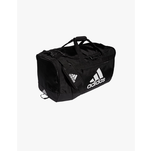 adidas Unisex Defender 4.0 Gym Duffel Bag for Men and Women, Black/White, Large (110L)