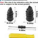 2 x BDZMC 60PCS Tire Repair Rubber Nail, Tire Puncture Repair Tool Kit with Screwdriver, Self Service Vacuum Tire Repair Screw Plug, Tire Repair Kit for Car Truck Motorcycle Tractor (60PCS)
