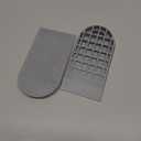 Strength Heel Lift Inserts (Pair) (Medium) - Ideal for Bodybuilding, Olympic Lifting, Squats, Leg Press (Gray)