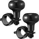 Tallew 2 Pieces Steering Wheel Knob Spinner Suicide Knobs Steering Wheel 360 Degrees Rotation Tractor Accessories for Cars, Trucks, Tractors, Boats, Golf Carts (Black)