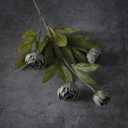 VIERENA 6 Pcs Faux Silk Peony Artificial Flowers for Vase -27", Bulk Fake Peonies Branches with Stems for DIY Bouquet Centerpieces Wedding Fillers Arrangements Shower Decorations (Dark Gray)