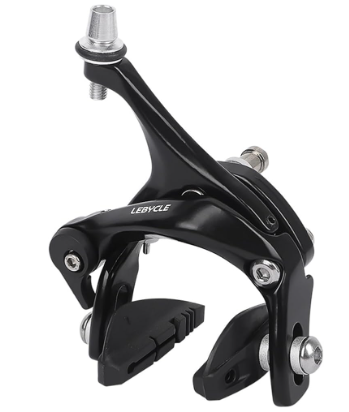 1Pcs Road Bike Dual Pivot Calipers Brake Calipers Caliper Aluminum Alloy High Toughness Seamlessly Fit Rim(Black back clip)